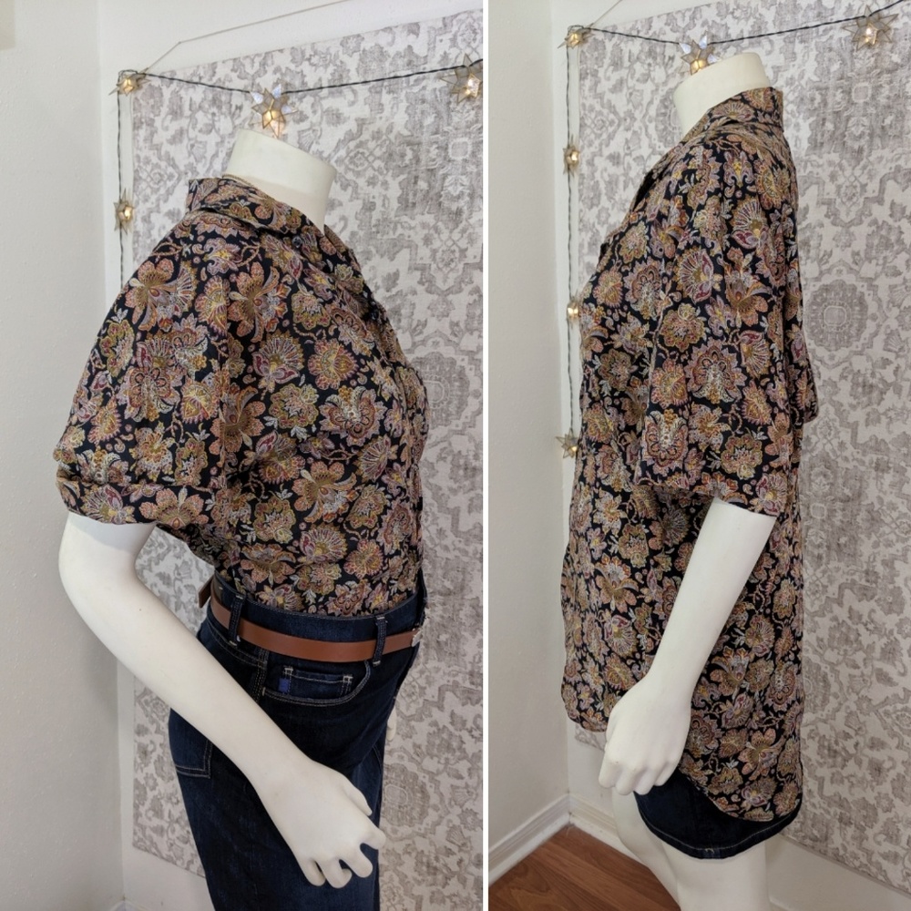 Vintage Valentino Paisley Button-Down Relaxed Fit Shirt - Picture 5 of 7
